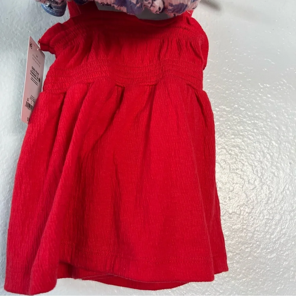 NWT Carter’s Just one you baby girls 2pk floral‎ dress romper red/blue